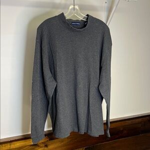 Grant‎ Thomas Cotton Gray Long Sleeve Mock Neck Top- XXL